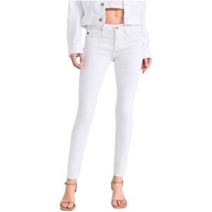 THEORY Darcie Skinny Mid Rise White Denim Pants Sz 31